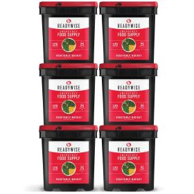 720 Serving Freeze Dried Vegetables (6, 120 serving buckets)