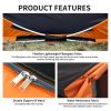 2 Person Black + Orange Pop Up Camping Tent