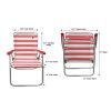 New Standard Folding Camp/Lawn Chair (2 Pack) RED/WHITE