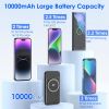 10000mAh 22.5W Magnetic Wireless Power Bank PD Fast Charging Portable Charger with Built-in Type-C Cables 15W Wireless Charging