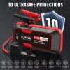S ZEVZO ET03 Car Jump Starter 2500A Jump Starter Battery Pack for Up to 8.0L Gas and 7.0L Diesel Engines, 74Wh Portable 12V Jump Box with USB Ports