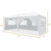 10'x20' Folding Canopy with 6 Removable Sidewalls Outdoor Event Shelter UPF 50+ Gazebo Portable Tents for Parties Beach Camping Wedding EZ Pop Up Cano