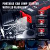 ET05 2000A Car Portable Jump Starter with Dual USB, 1 Pack, 9.8 x 4.1 x 5.3in