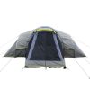 522*260*210cm Can Accommodate 10 People Three Rooms Polyester Cloth Fiberglass Poles Camping Tents Family Tents Dark Gray