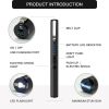 40,000,000 Volts Pen Stun Gun Flashlight with battery meter and pocket clip Black