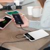 10000mAh Power Bank Portable Ultra Slim Charger External Battery Pack with 2 USB Output Ports Charging Cable LED Flashlight Compatible with IOSPhone 1