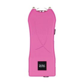 Rechargeable Runt 80,000,000 volt stun gun with flashlight and wrist strap disable pin (Options: Pink)