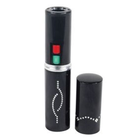 25,000,000 Volt Rechargeable Lipstick Stun Gun with Flashlight (Options: Black)