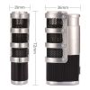 Metal Cigar Lighter Windproof Butane Gas 3 Jet Firepower Cigar Torch Lighter With Punch Cutter Smoking Tool