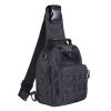 Unisex Sling Shoulder Bag Molle Outdoor Daypack Backpack with Adjustable Strap