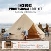 VEVOR 5-8 Person Canvas Glamping Bell Tent, Breathable Waterproof Yurt Tent with Stove Jack and Detachable Side Wall for Family Camping
