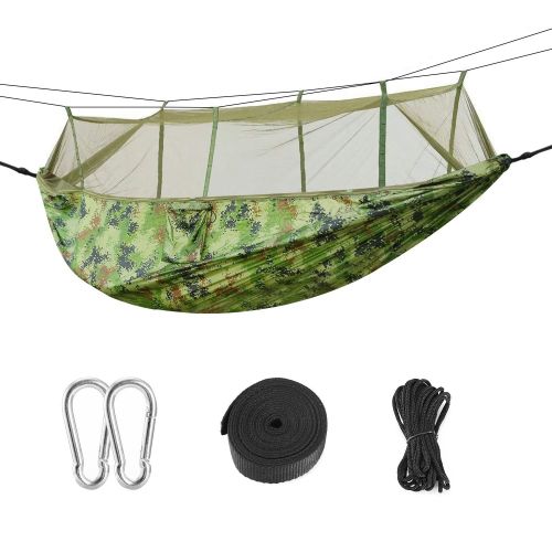 Camping Hammock with Mosquito Net, Portable Double Hammock Tent Load Two People with 2 Straps, Best for Outdoor Garden Hiking Travel Camping Hammock with Mosquito Net, Portable Double Hammock Tent Load Two People with 2 Straps, Best for Outdoor Garden Hiking Travel