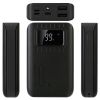 10000mAh Portable Power Bank External Battery Pack Charger Dual USB Charge Ports with LCD Display Flashlight Type C Micro USB Lightning Input Ports