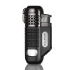 GALINER Metal Cigar Lighter Gas Butane Portable Windproof 4 Jet Torch Lighters Pocket Smoking Cigar Burner Isqueiro
