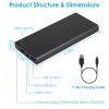 20000mAh Power Bank Portable External Battery Pack Phone Charger with Dual USB Output Ports Type C Micro USB Input