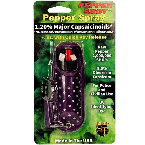 Pepper Shot 1.2% MC 1/2 oz Halo Rhinestone Holster