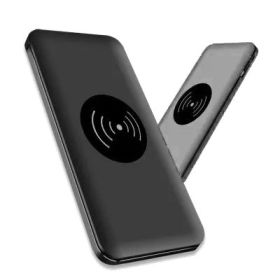 Powerfull Portable Powerbank With Wireless Charger (Color: Black)