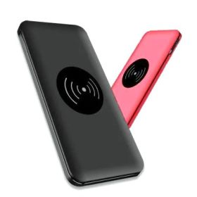 Powerfull Portable Powerbank With Wireless Charger (Color: Red)